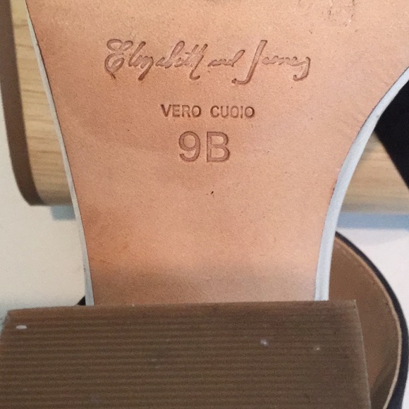 Elizabeth and James navy blue & silver heels - Picture 7 of 7